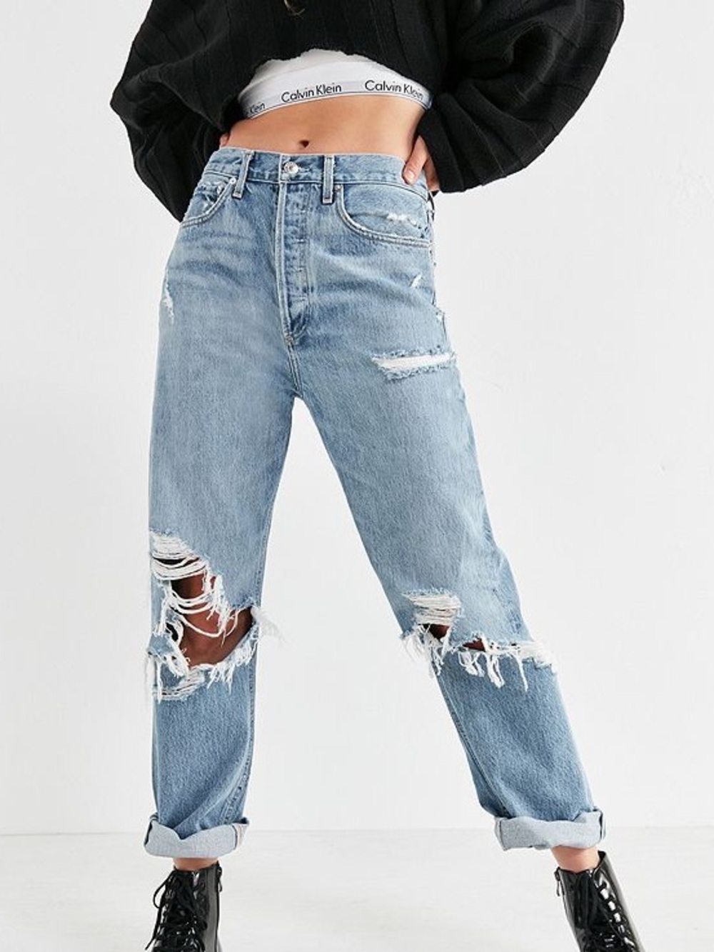 AGOLDE 90’s Mid Rise Loose Fit Jeans in Fall Out